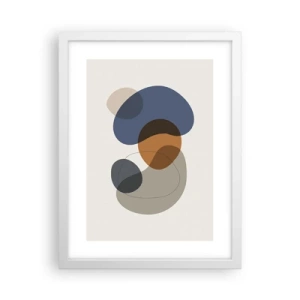 Poster în ramă albă - Picături de culoare - 30x40 cm