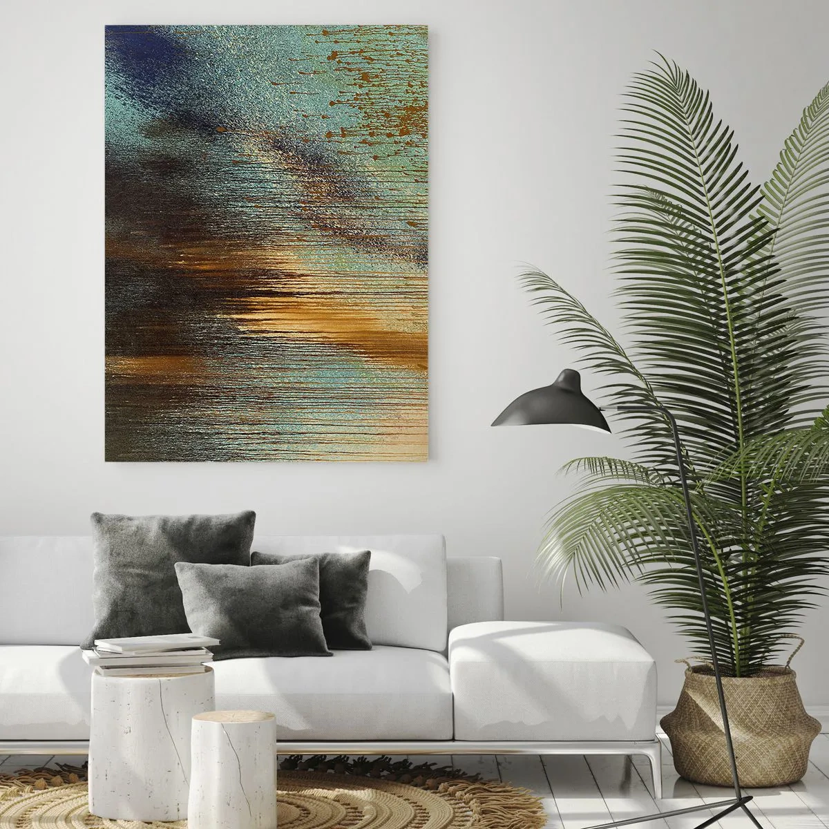 Tablou pe sticlă - O compoziție cromatică neaccidentală - 70x100 cm