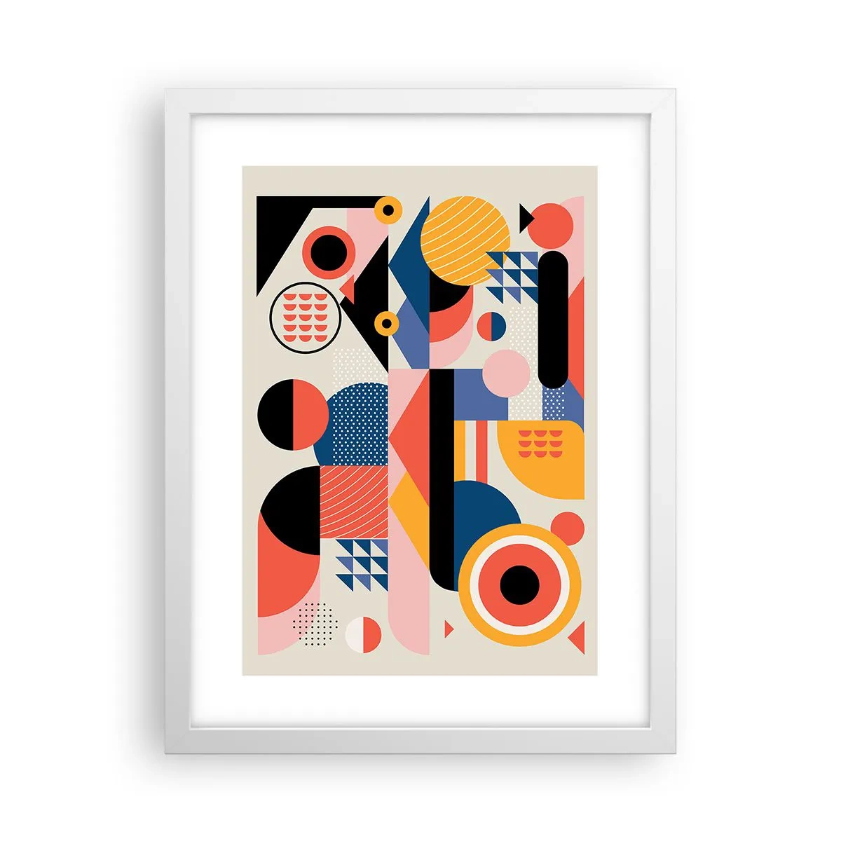 Poster în ramă albă - Compoziție: joacă-te - 30x40 cm