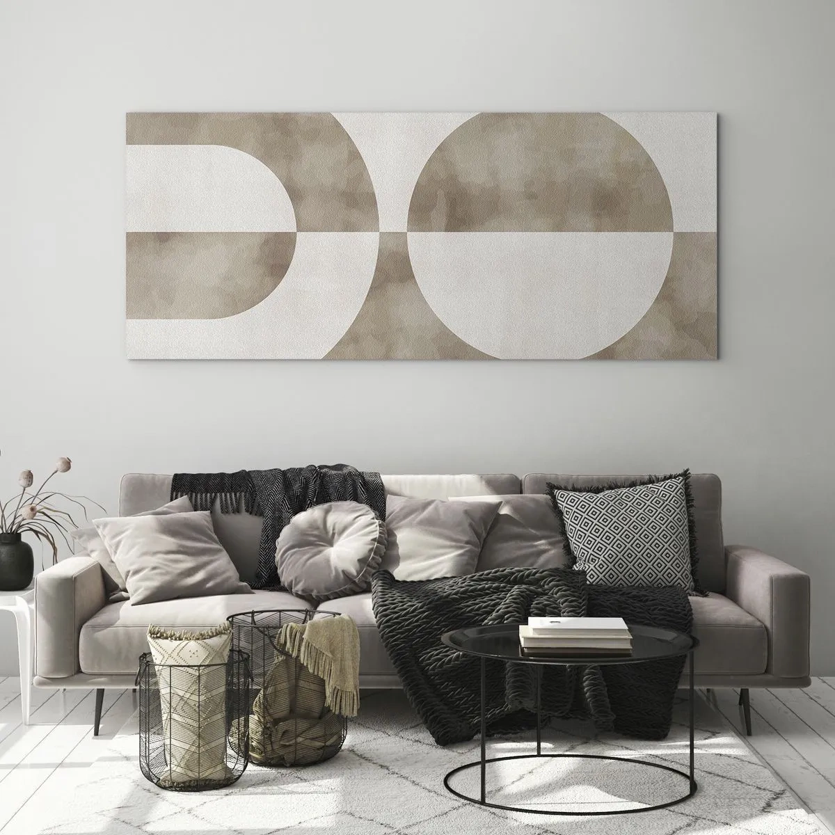 Tablou pe sticlă - Similitudini și diferențe - 100x40 cm
