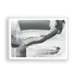 Poster în ramă albă - Cu o mișcare decisivă - 100x70 cm