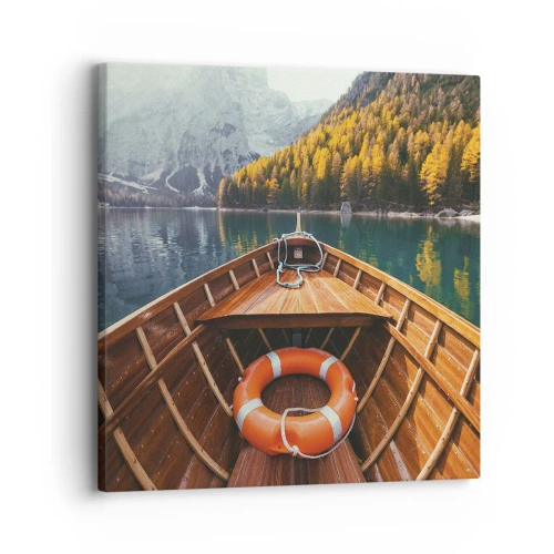 Tablou pe pânză - Excursie pe munte - 30x30 cm