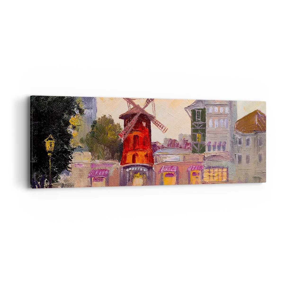 Tablou pe pânză - Icoane pariziene - Moulin Rouge - 90x30 cm