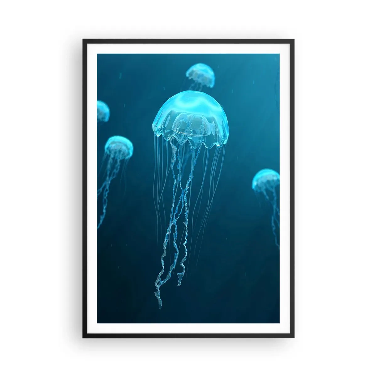 Poster în ramă neagră - Dansul oceanic - 70x100 cm