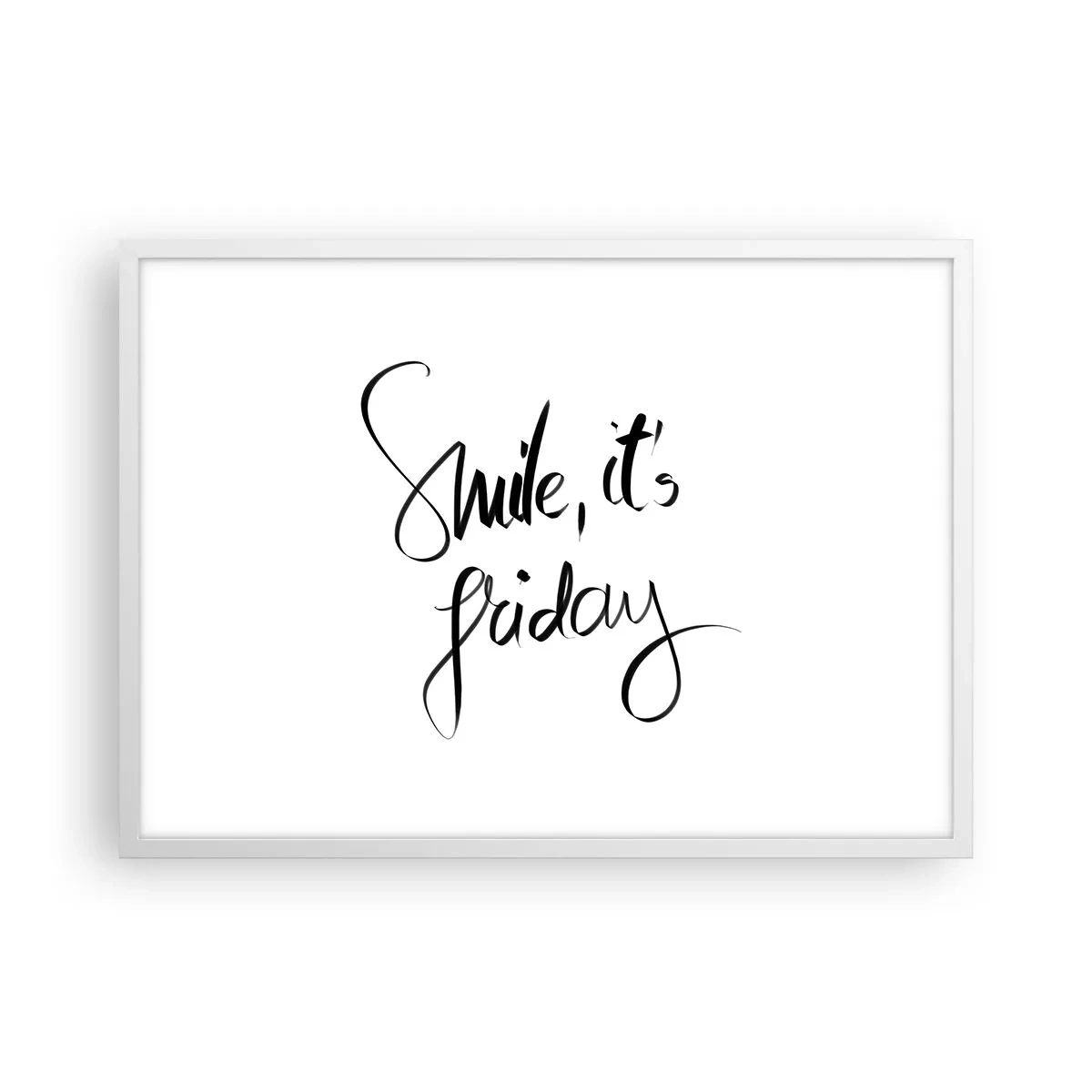 Poster în ramă albă - Bucurie adevărată - 70x50 cm