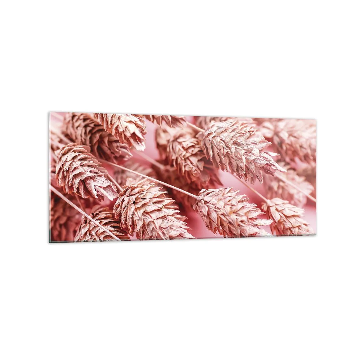 Tablou pe sticlă - Cascadă florală în roz - 120x50 cm
