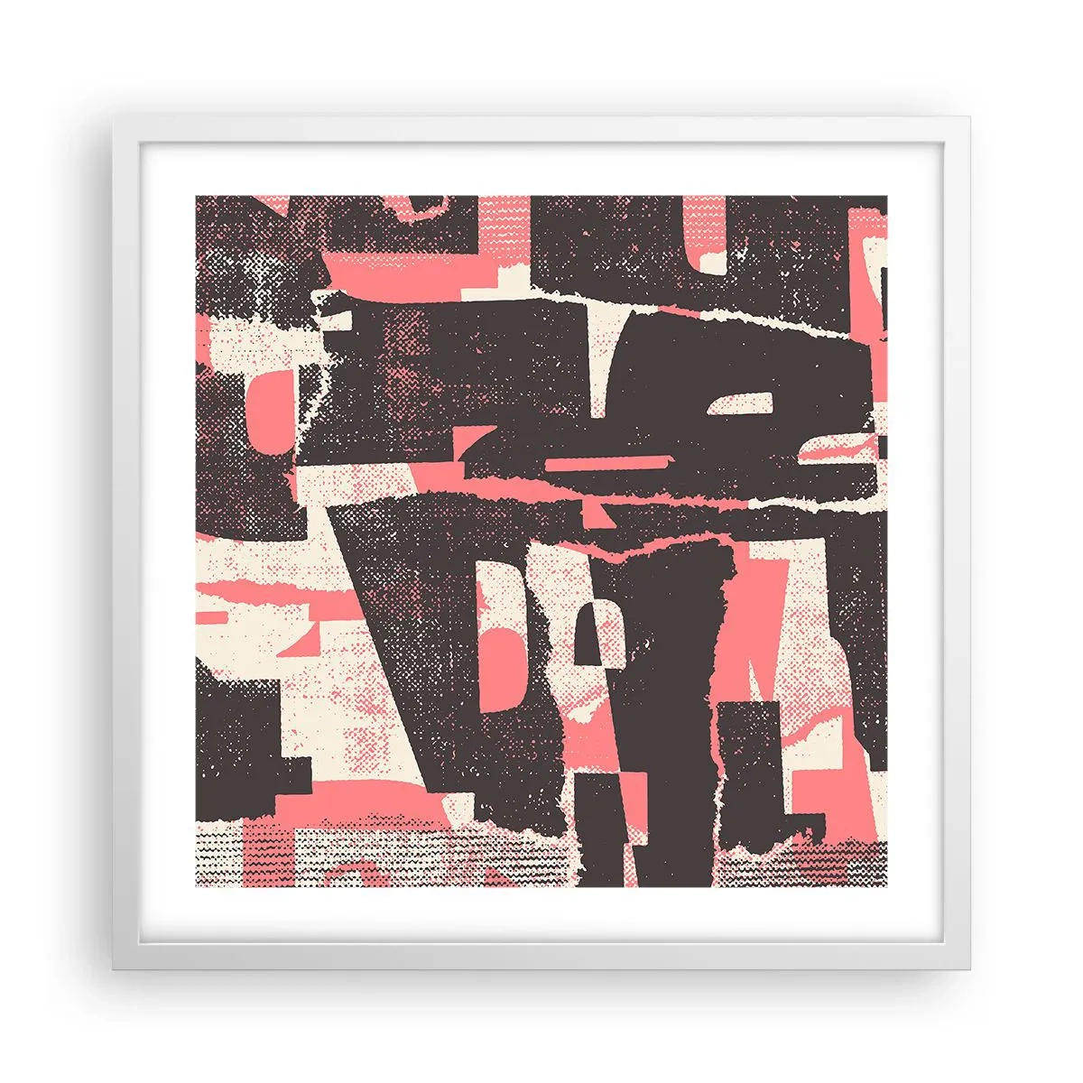 Poster în ramă albă - Toată această agitație - 50x50 cm