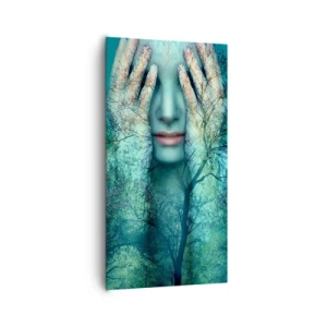 Tablou pe pânză - Scufundată în albastru - 65x120 cm