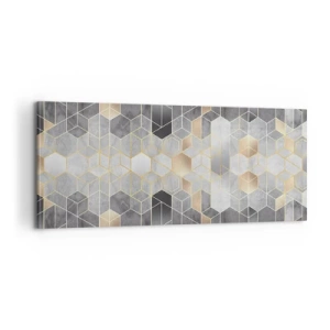 Tablou pe pânză - Compoziție diamantată - 100x40 cm