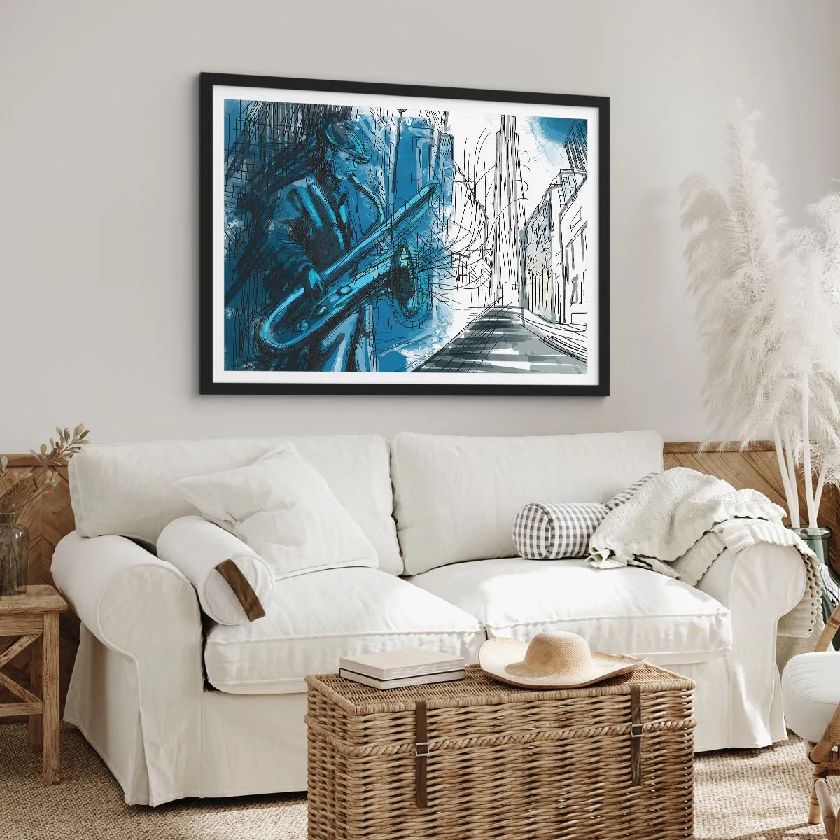 Poster în ramă neagră - Rapsodie urbană - 70x50 cm