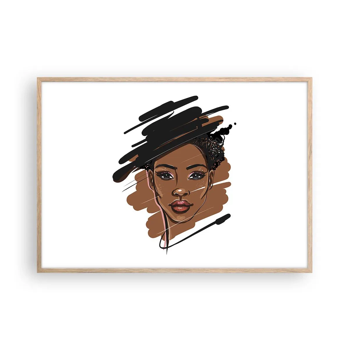 Poster în ramă de stejar deschis - Dulce ca ciocolata - 100x70 cm