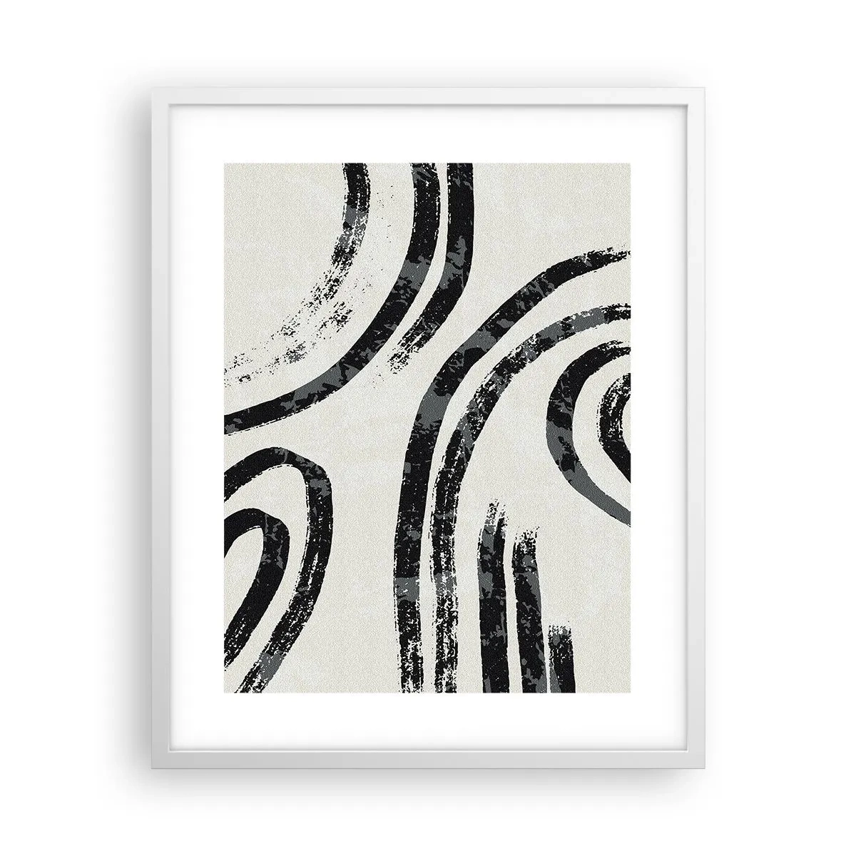 Poster în ramă albă - Pe jumătate oprit - 40x50 cm