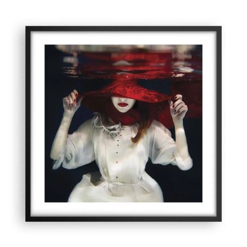 Poster în ramă neagră - Frumoasa fantomă - 50x50 cm