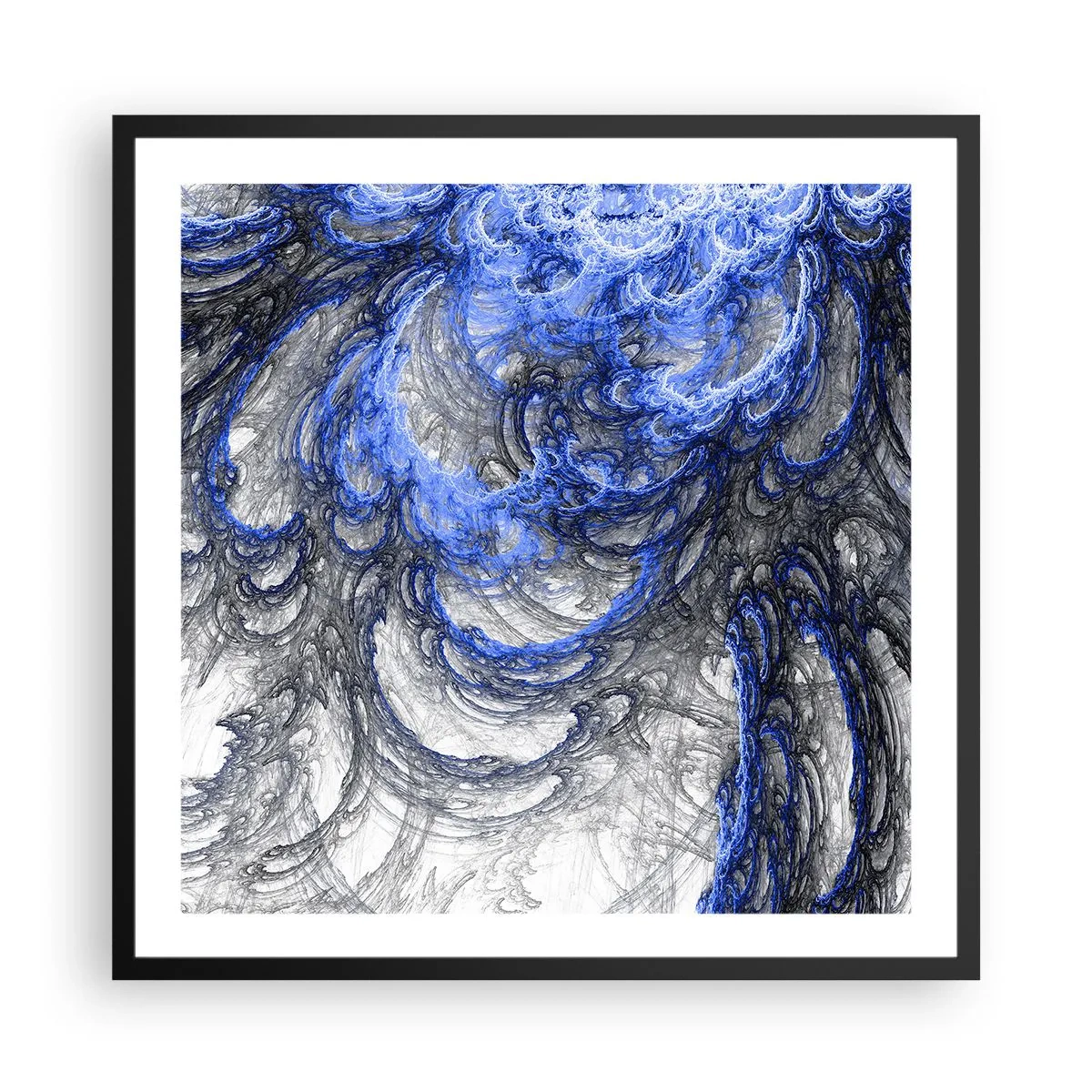 Poster în ramă neagră - Nașterea unui val - 60x60 cm