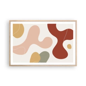 Poster în ramă de stejar deschis - Pete colorate? - 91x61 cm