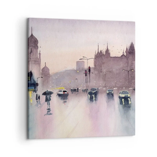 Tablou pe pânză - Într-o ceață ploioasă - 60x60 cm