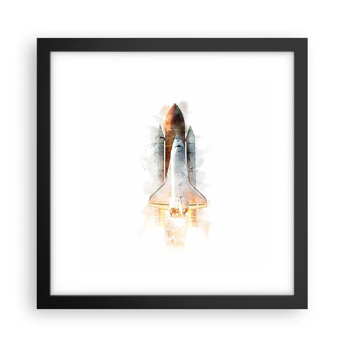 Poster în ramă neagră - Exploratorii la start - 30x30 cm