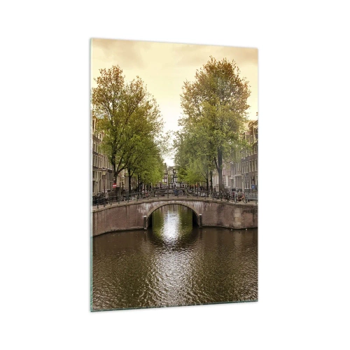 Tablou pe sticlă - Cu barca sau cu bicicleta? - 70x100 cm