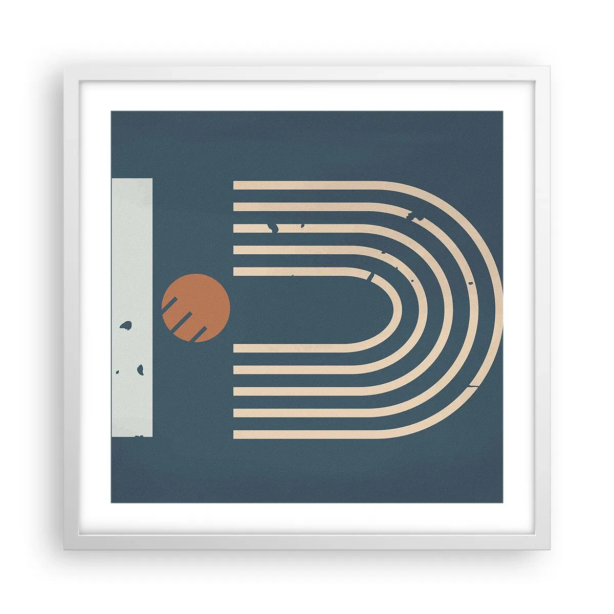 Poster în ramă albă - Geometrie în funcție de rodie - 50x50 cm