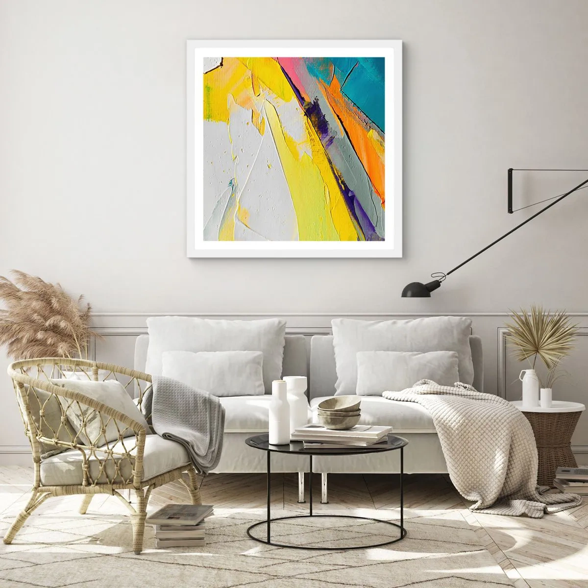 Poster în ramă albă - Anatomia luminii - 40x40 cm