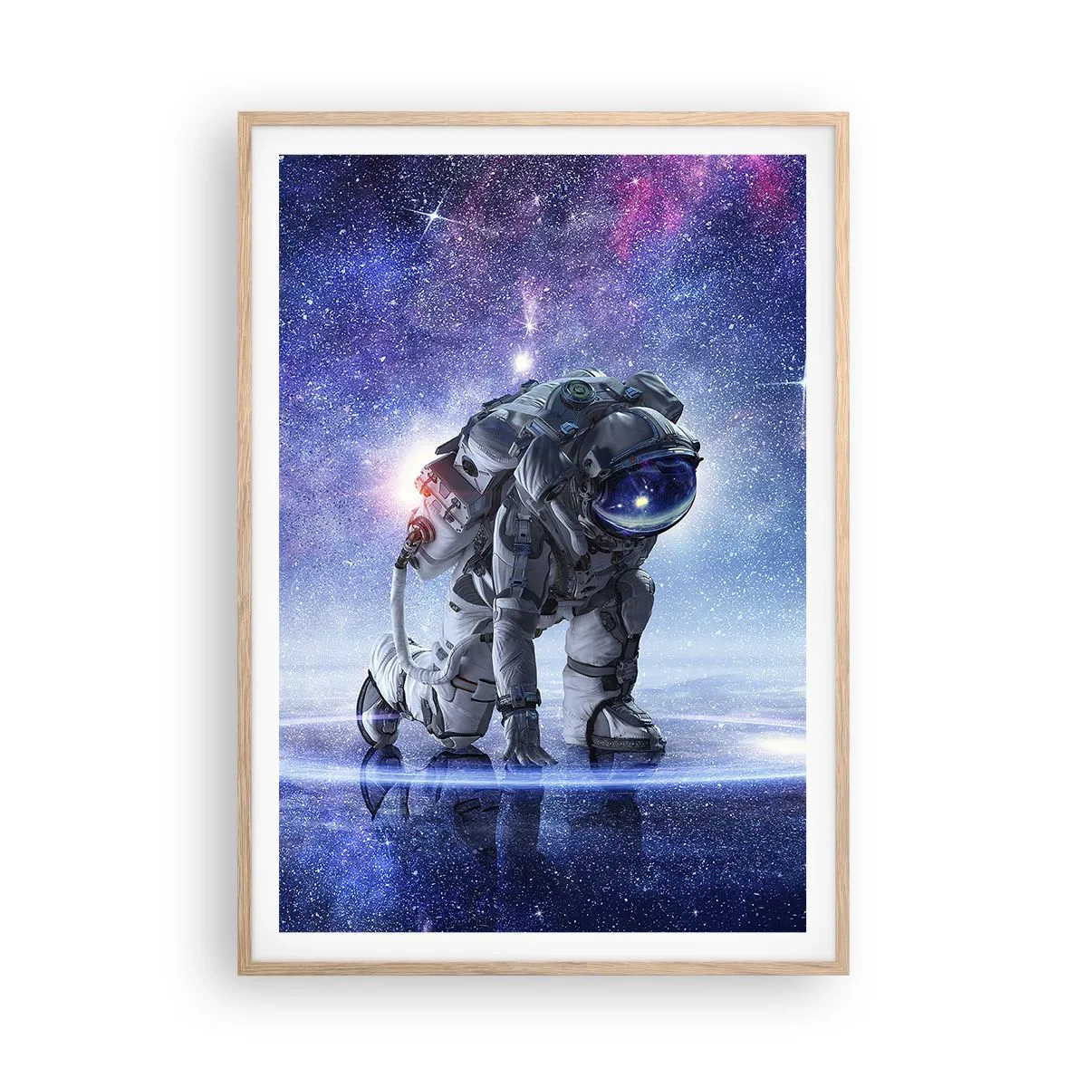 Poster în ramă de stejar deschis - Cerul înstelat de deasupra mea - 70x100 cm