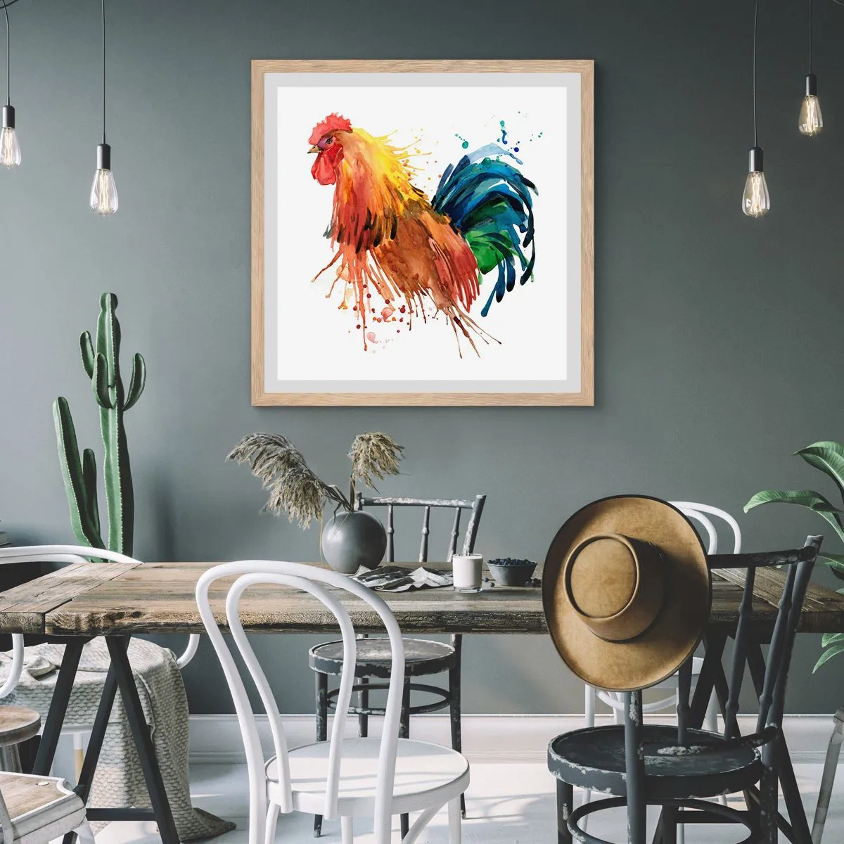 Poster în ramă de stejar deschis - Haina regală, mândria regală - 30x30 cm