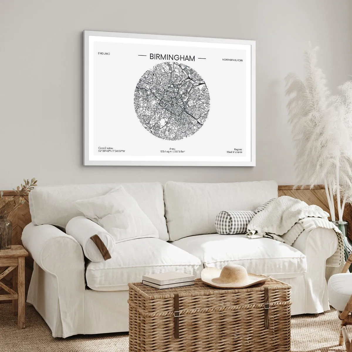 Poster în ramă albă - Anatomia Birmingham - 100x70 cm