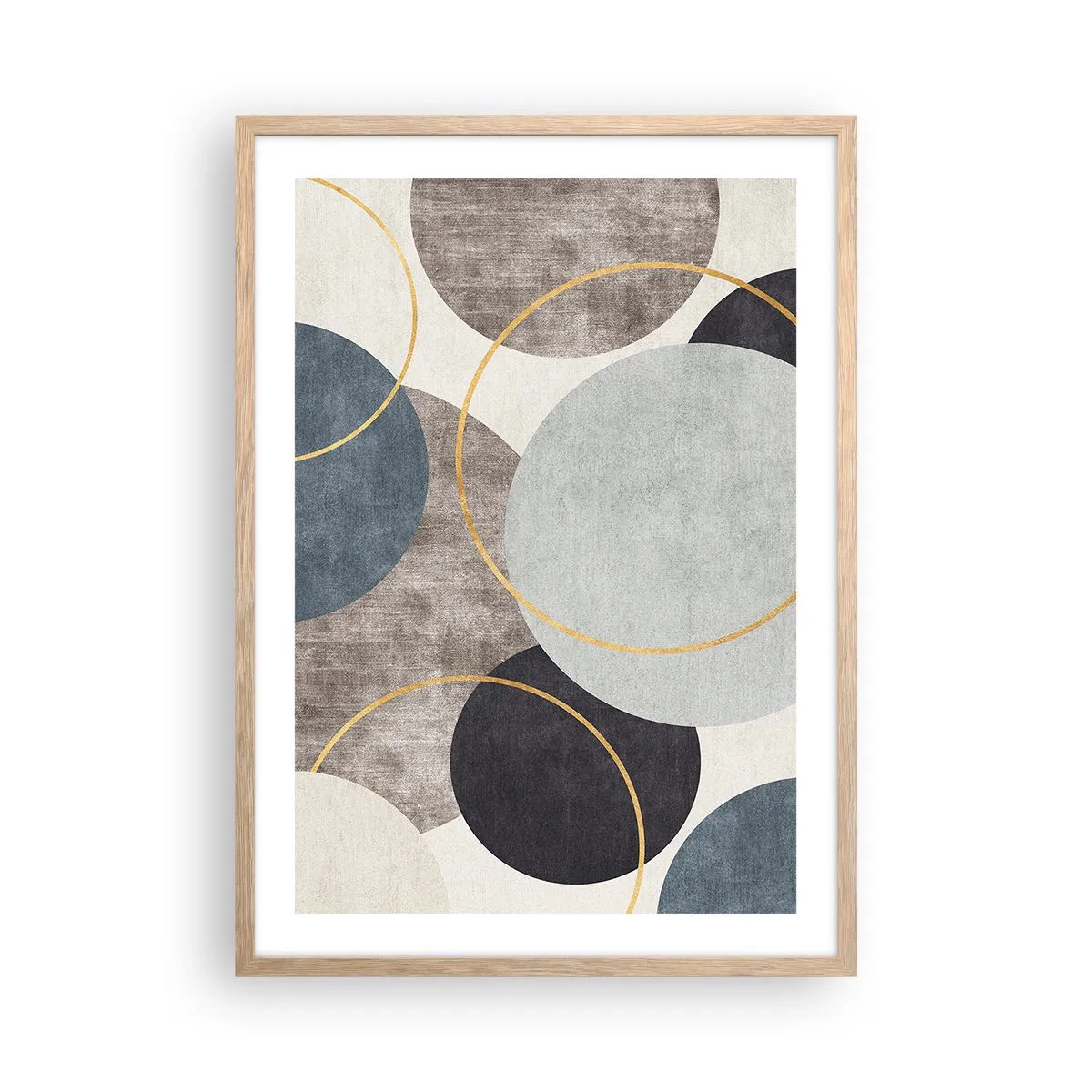 Poster în ramă de stejar deschis - Roată cu roată - 50x70 cm