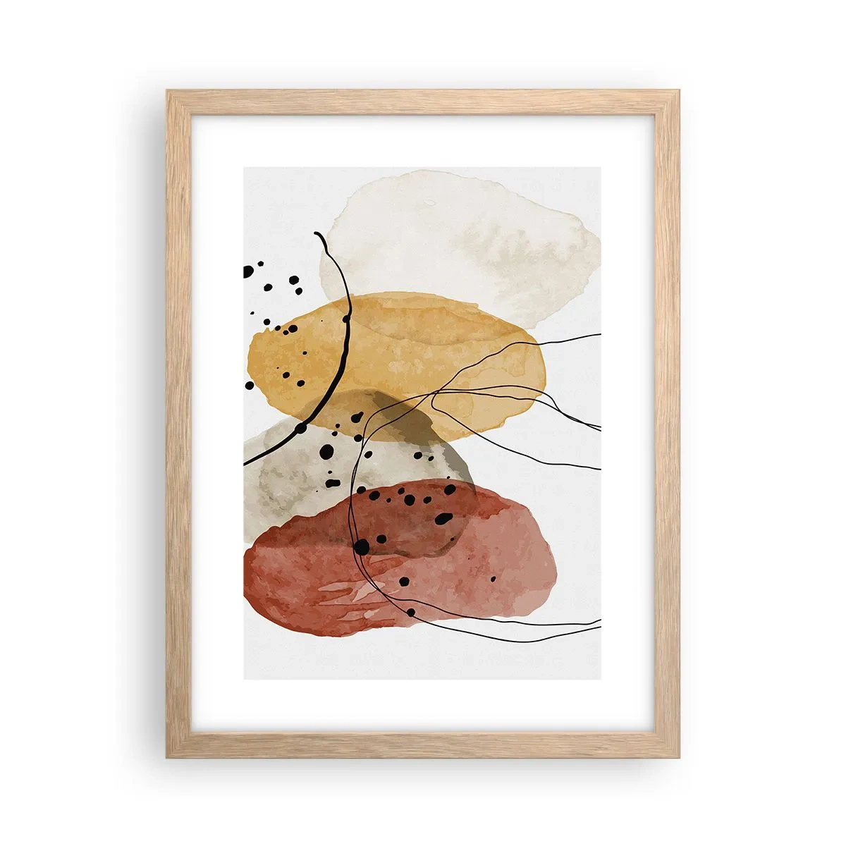 Poster în ramă de stejar deschis - Ca aerul, limpezi și ușoare - 30x40 cm