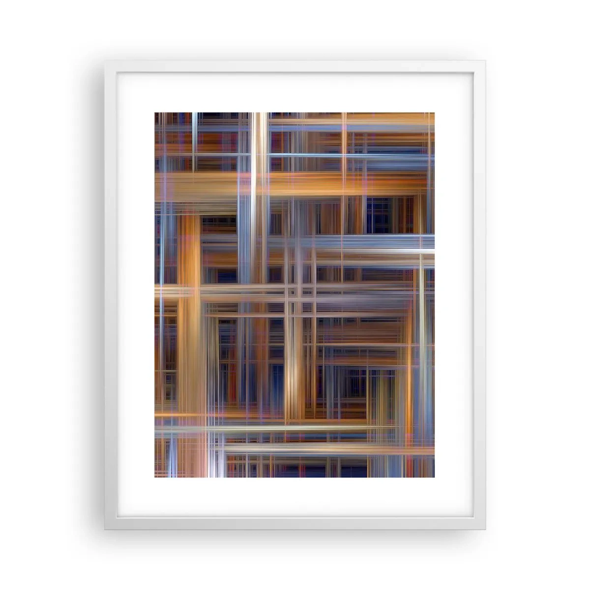 Poster în ramă albă - Țesut din lumină - 40x50 cm