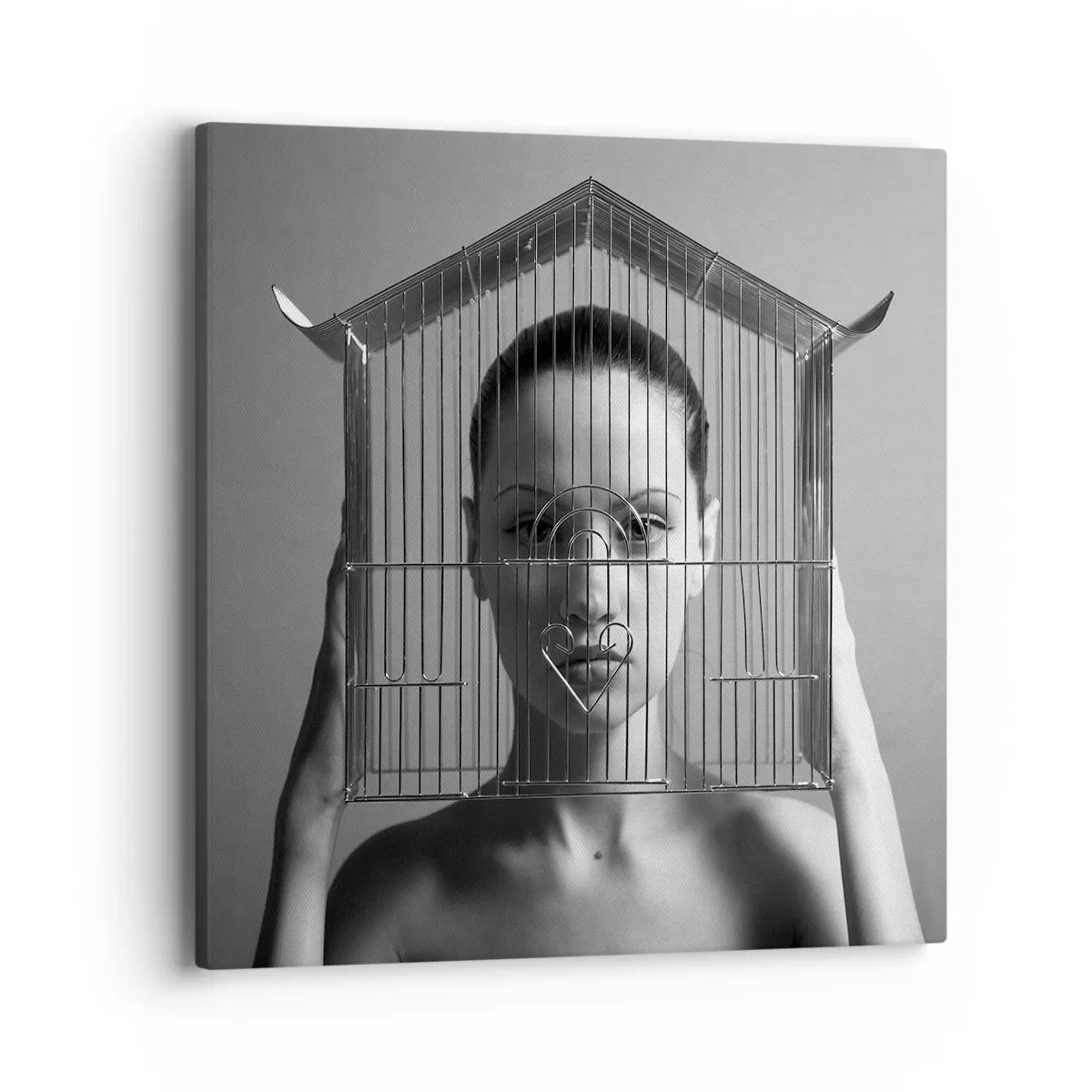 Tablou pe pânză - Un portret oarecum suprarealist - 40x40 cm