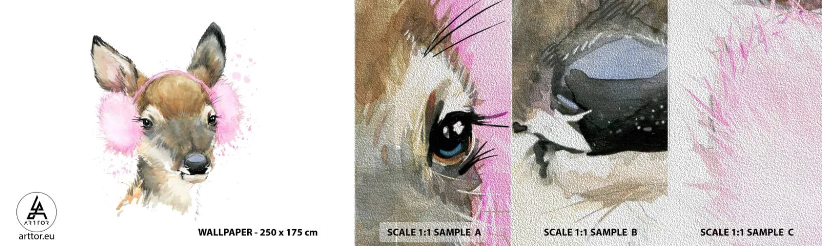 Mostră tapet Premium Sand - Și gerul nu mai este înfricoșător - Pentru copii, Icre, Grafică - 100x30 cm