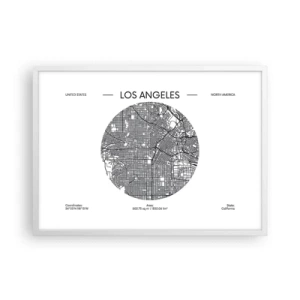 Poster în ramă albă - Anatomia Los Angeles - 70x50 cm