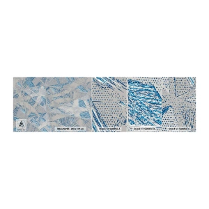 Mostră tapet autocolant Deluxe Sticker - Într-un labirint de gri-albastru - Mâzgălituri, Luminos, Haos - 100x30 cm