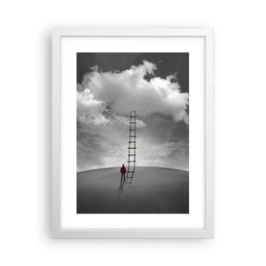 Poster în ramă albă - Orice este posibil - 30x40 cm