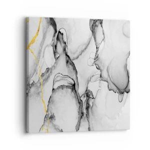 Tablou pe pânză - Compoziție cu motiv auriu - 30x30 cm