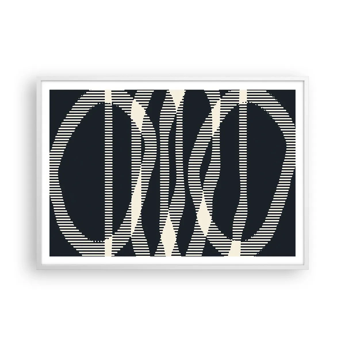 Poster în ramă albă - Încercare de străpungere a întunericului - 100x70 cm