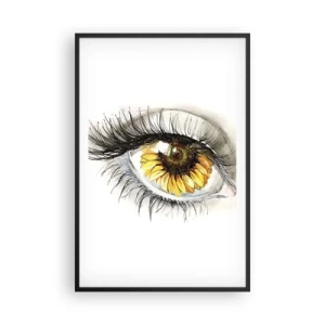 Poster în ramă neagră - O privire la fel de fierbinte ca vara - 61x91 cm