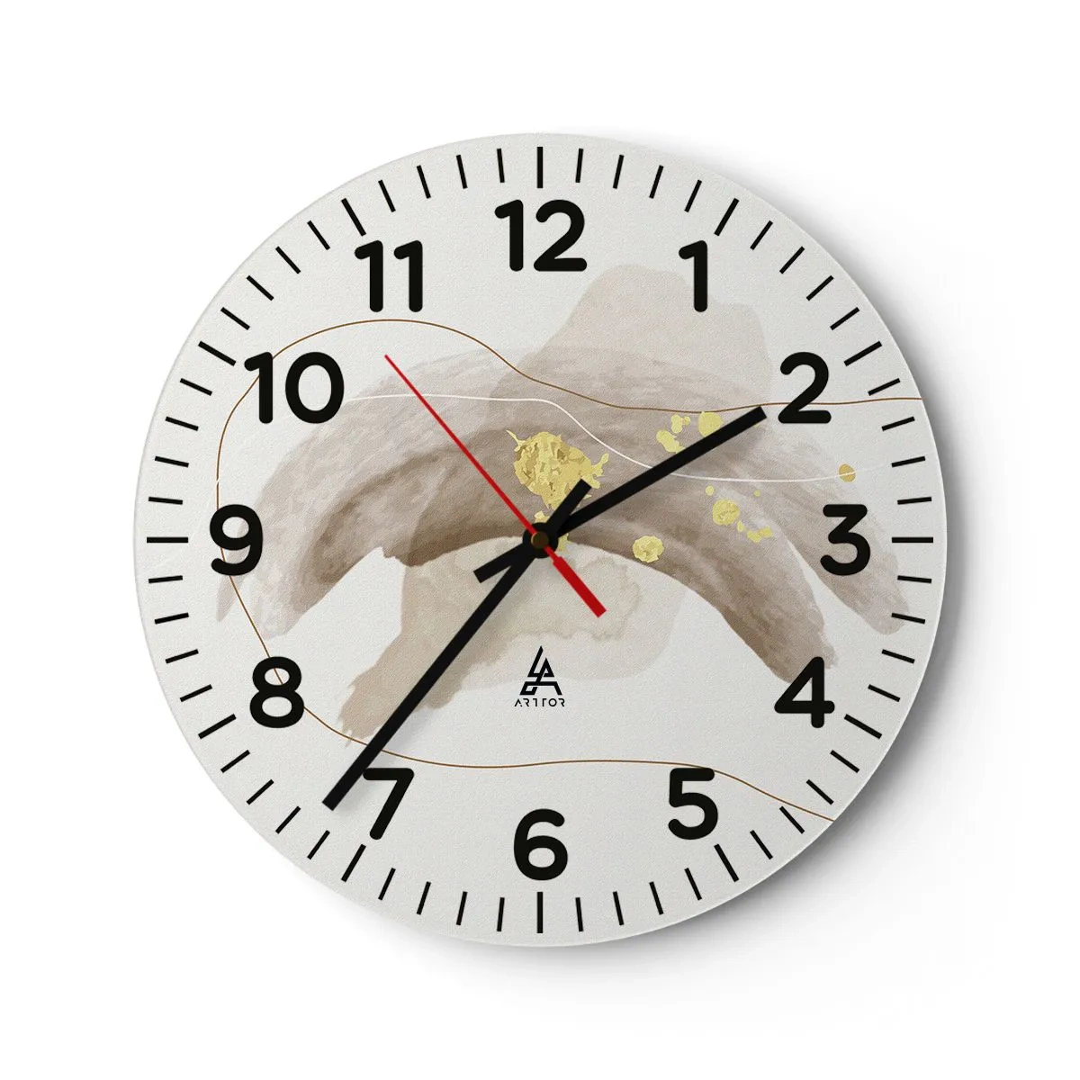 Ceas de perete - Ceas pe sticlă - Întâlnite în spațiu - 30x30 cm