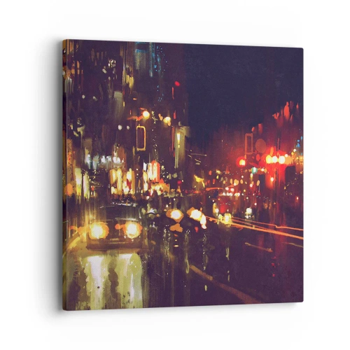 Tablou pe pânză - Scufundat în lumina nopții - 40x40 cm