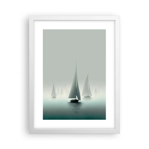Poster în ramă albă - Create din ceață - 30x40 cm