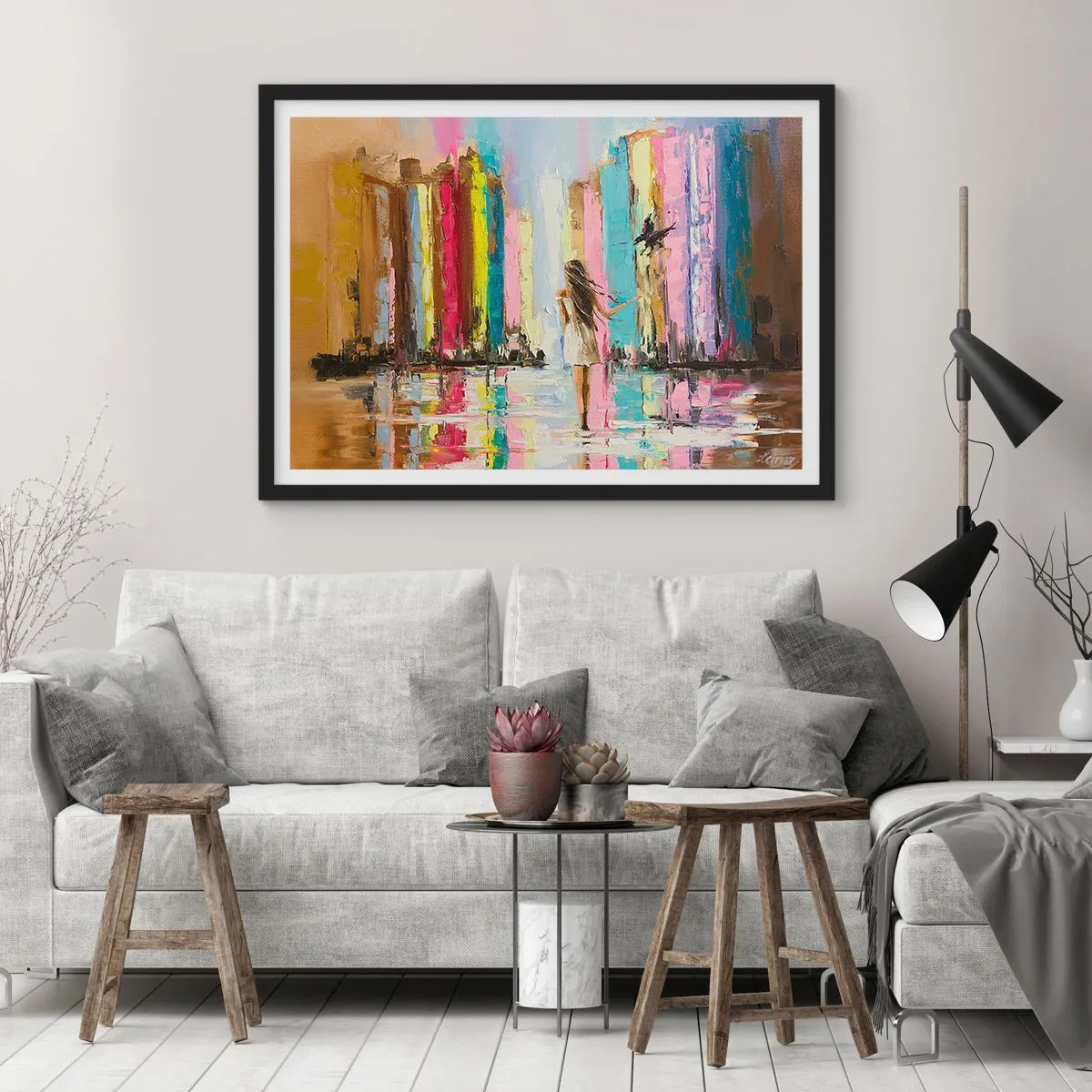 Poster în ramă neagră - Urmați-mă - 40x30 cm