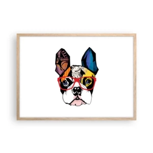 Poster în ramă de stejar deschis - Intelectualist - 70x50 cm