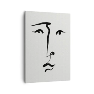 Tablou pe pânză - Portret tras cu o linie - 50x70 cm