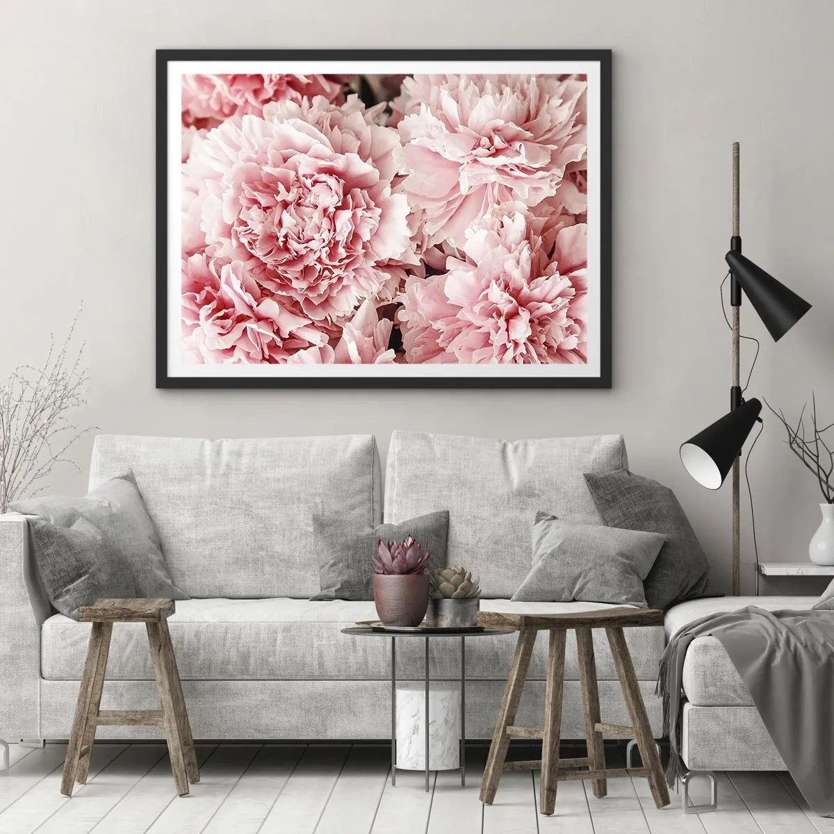 Poster în ramă neagră - Visul roz - 70x50 cm