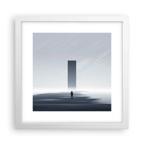 Poster în ramă albă - Oportunitate sau amenințare? - 30x30 cm