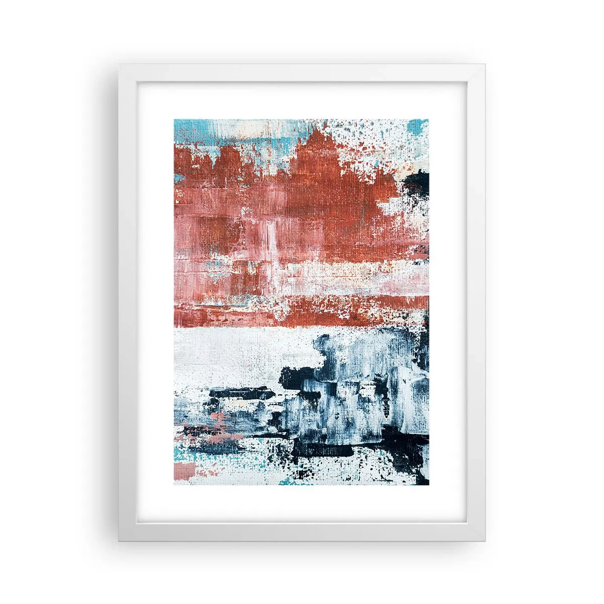 Poster în ramă albă - Jumi-juma abstract - 30x40 cm