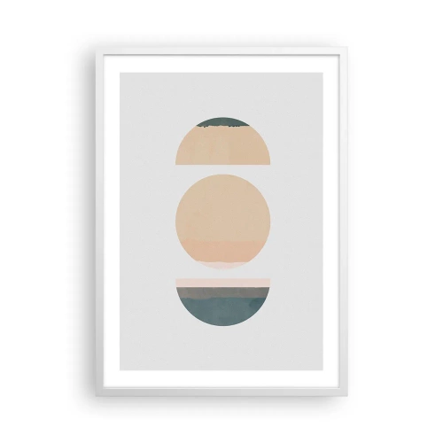 Poster în ramă albă - Roată cu roată - 50x70 cm