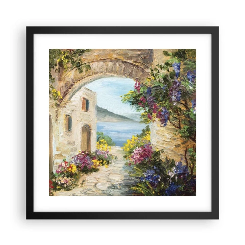 Poster în ramă neagră - Farmecul peisajului de coastă - 40x40 cm