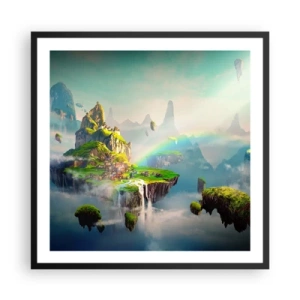 Poster în ramă neagră - Insule fericite - 60x60 cm